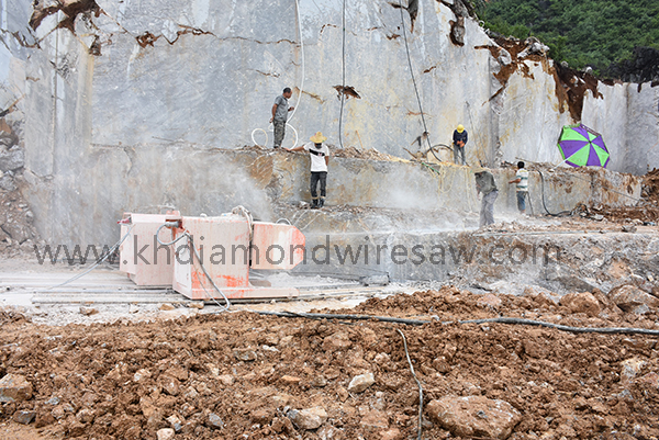 marble quarrying process with Kanghua wire saw